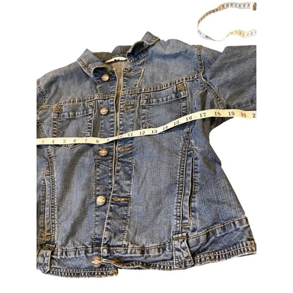 Cabi  Blue Stretch Cotton Blend Denim Jacket Classic Casual Style Size Medium - Picture 5 of 10
